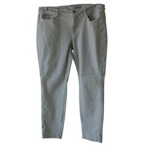 J. Jill Denim Women's Authentic Fit Mid Rise Slim Ankle  Beige Jeans Size 12